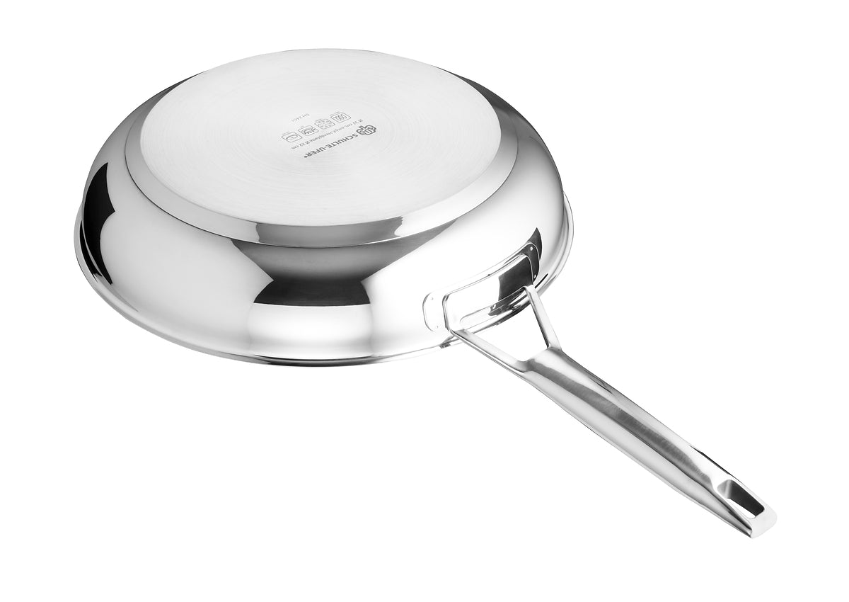 Unbeschichtete Stielpfanne mit Oberflächenstruktur der Schulte-Ufer Serie Astral mit 32 cm Durchmesser