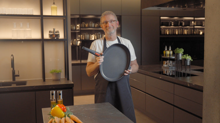 Ovale Guss-Fischpfanne der Woll Serie Nowo Titanium