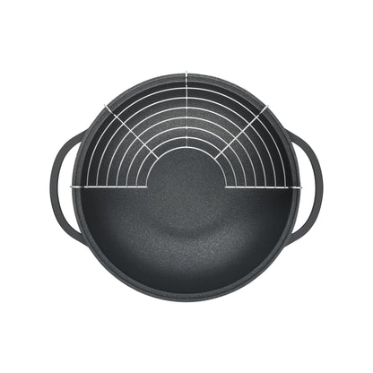 Berndes - Wok Vario Click, Ø 32 cm, mit Deckel, geeignet für alle gängigen Herdarten, inkl. Induktion