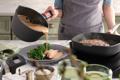Kochen mit Gusspfannen der Woll Serie Nowo Titanium