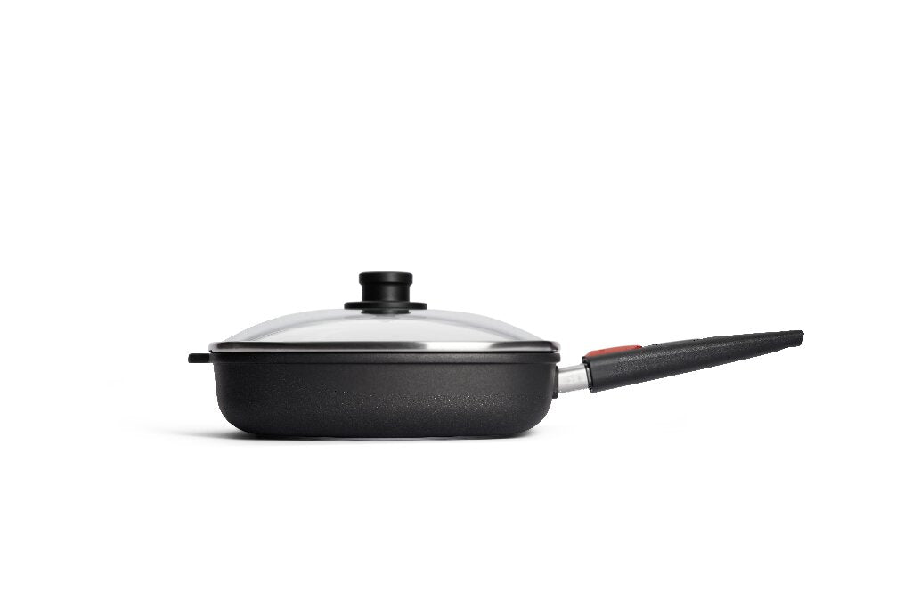 Grill- & Steakpfanne der Woll Serie Nowo Titanium mit Deckel