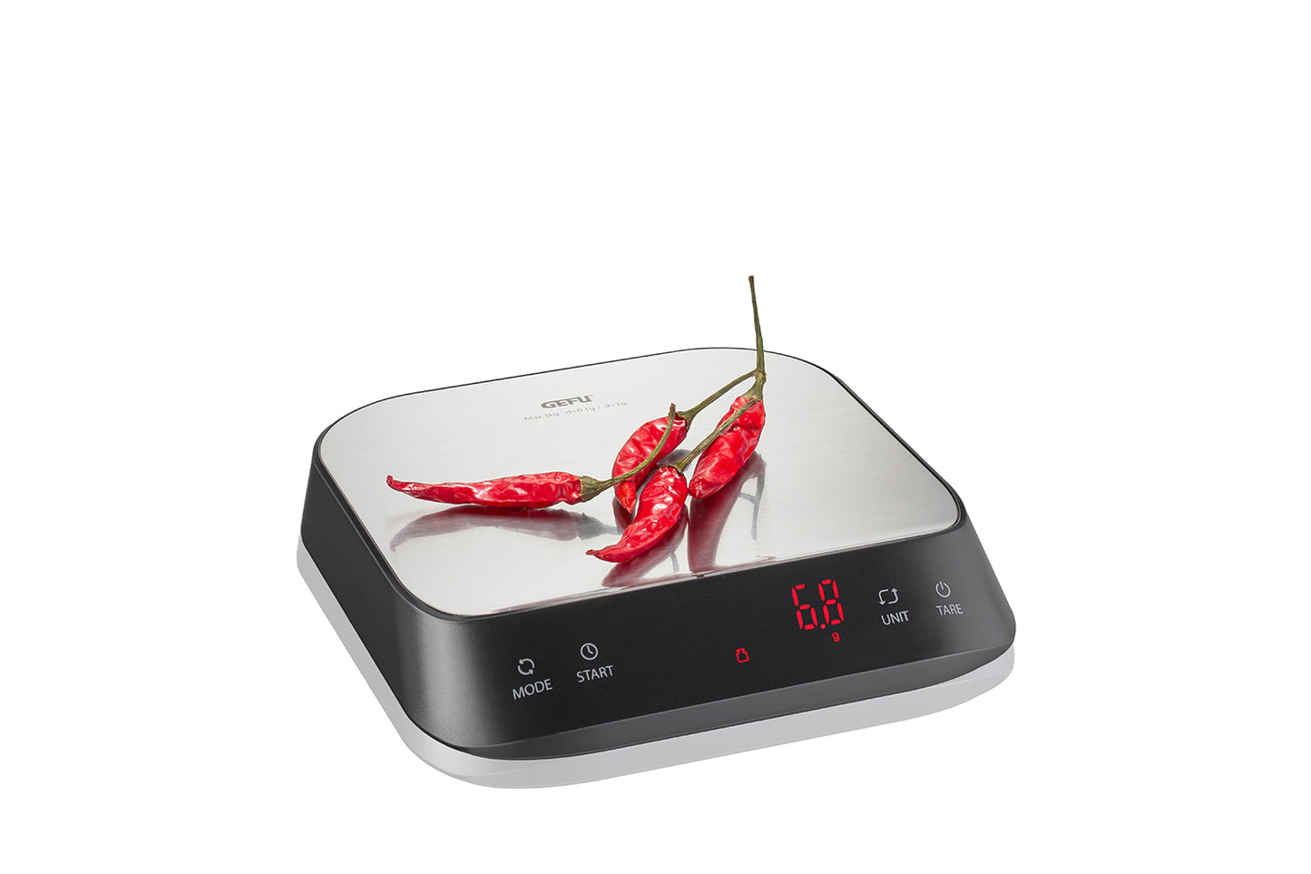 Chilli auf der Fein- und Küchenwaage PREZISO von GEFU wiegen
