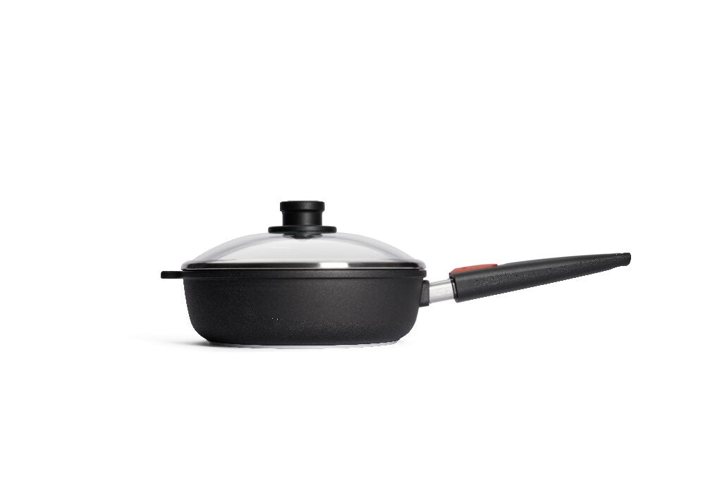 Guss-Hochrandpfanne mit Deckel der Woll Serie Nowo Titanium
