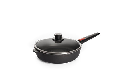 Guss-Hochrandpfanne mit Deckel der Woll Serie Nowo Titanium