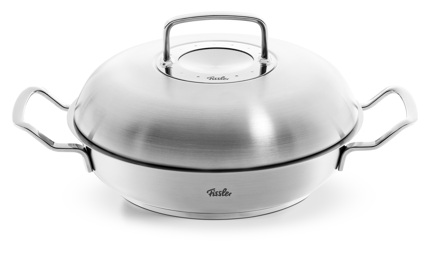 Edelstahl-Servierpfanne mit Deckel der Fissler Serie Original-Profi Collection®