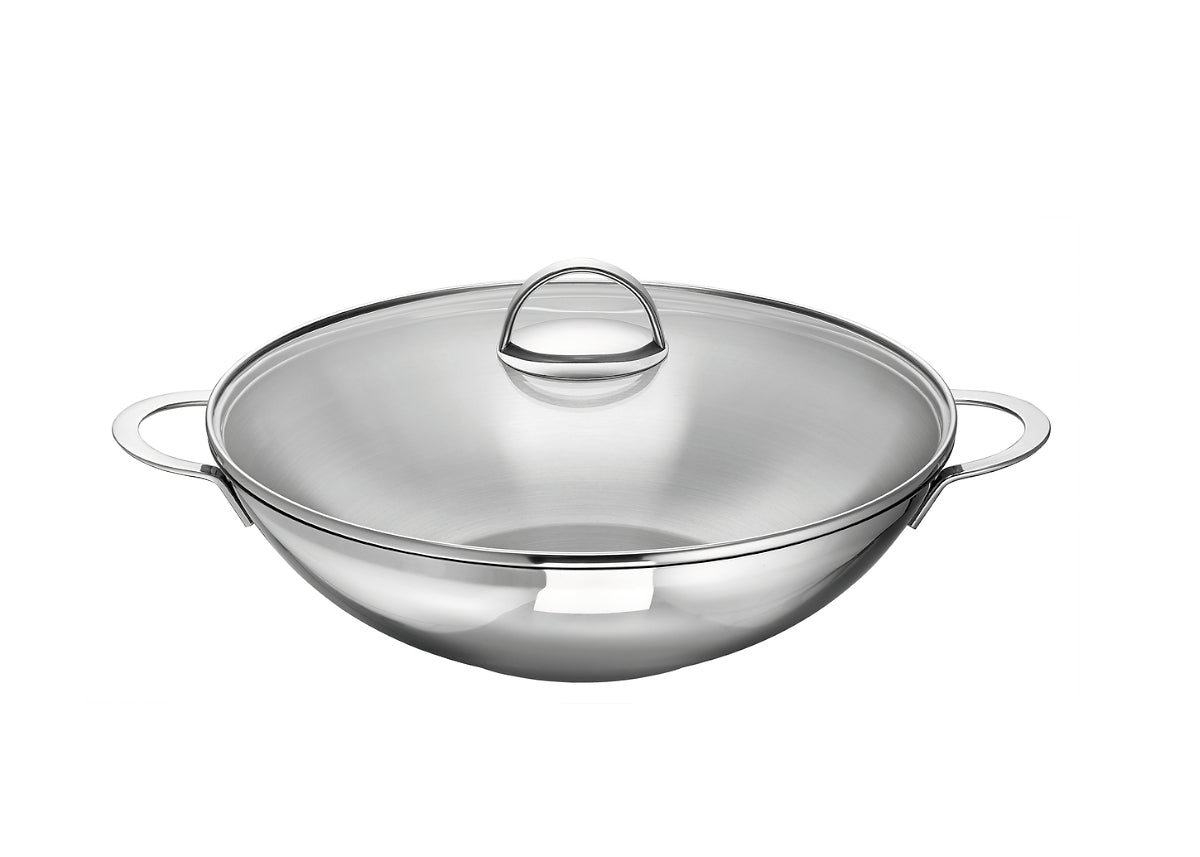 Edelstahl-Wok der Schulte-Ufer Serie Wave