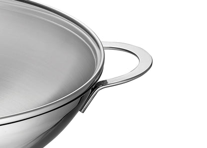 Edelstahlgriffe des Schulte-Ufer Woks Wave