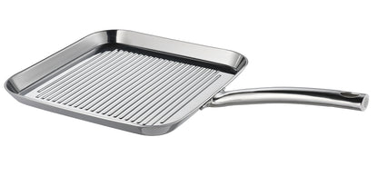Edelstahl-Grillpfanne mit Grillrippen der Schulte-Ufer Serie Skagen