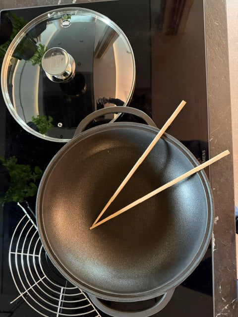 Berndes - Wok Vario Click, Ø 32 cm, mit Deckel, geeignet für alle gängigen Herdarten, inkl. Induktion