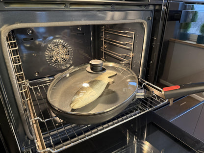 Guss-Fischpfanne der Woll Serie Nowo Titanium für Backofennutzung