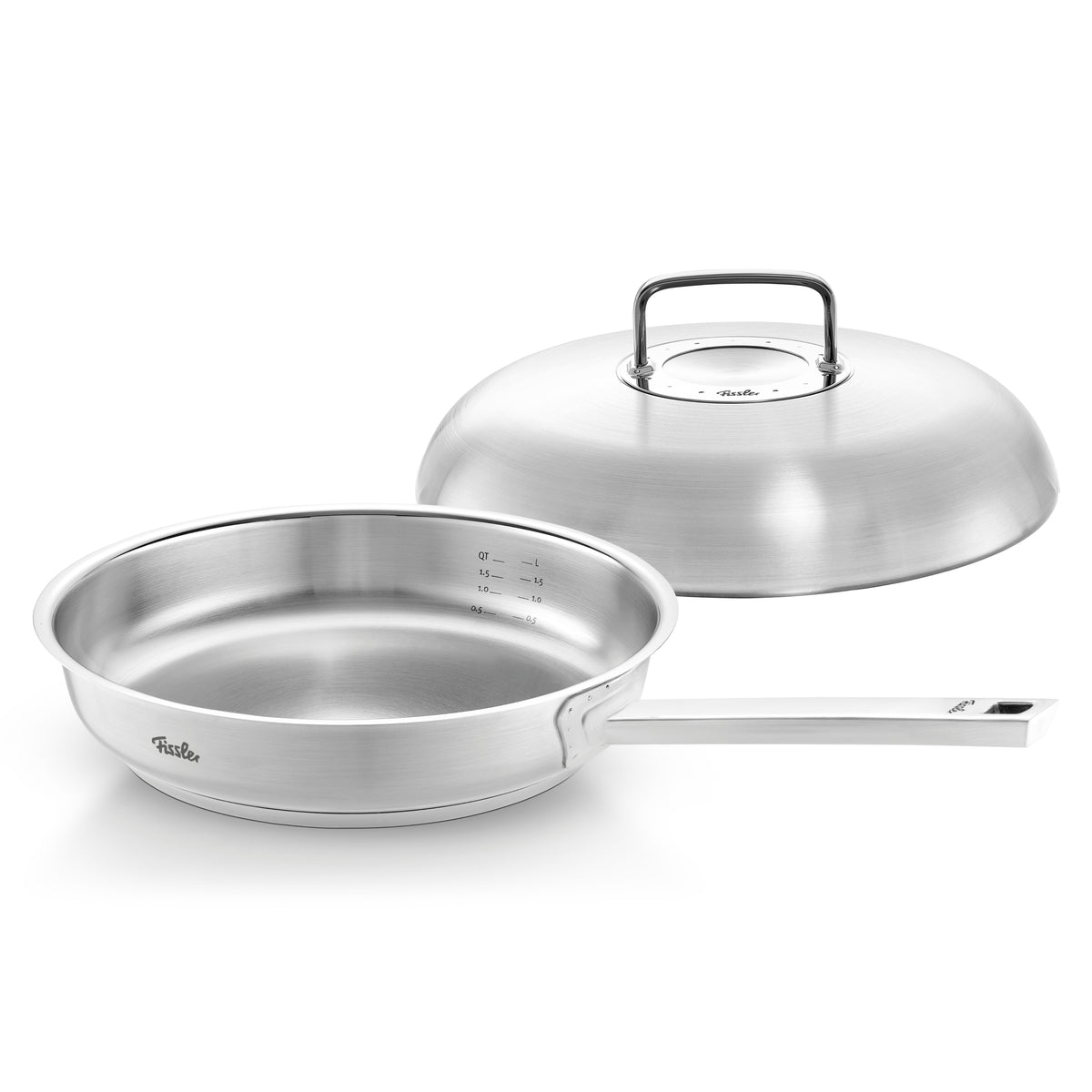 Fissler Edelstahlpfanne, Serie OPC mit Hochraumdeckel