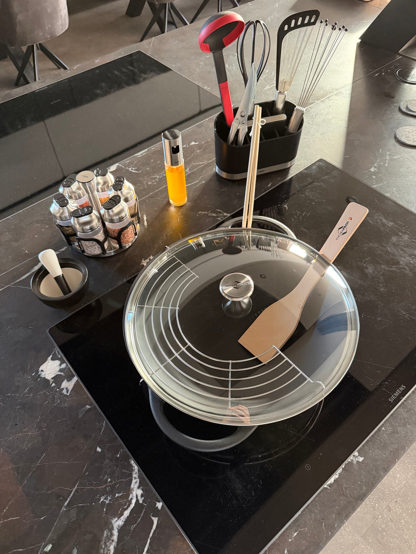 Küchenprofi-Wok-Set-Serie Provence, Ø 36 cm, mit Deckel