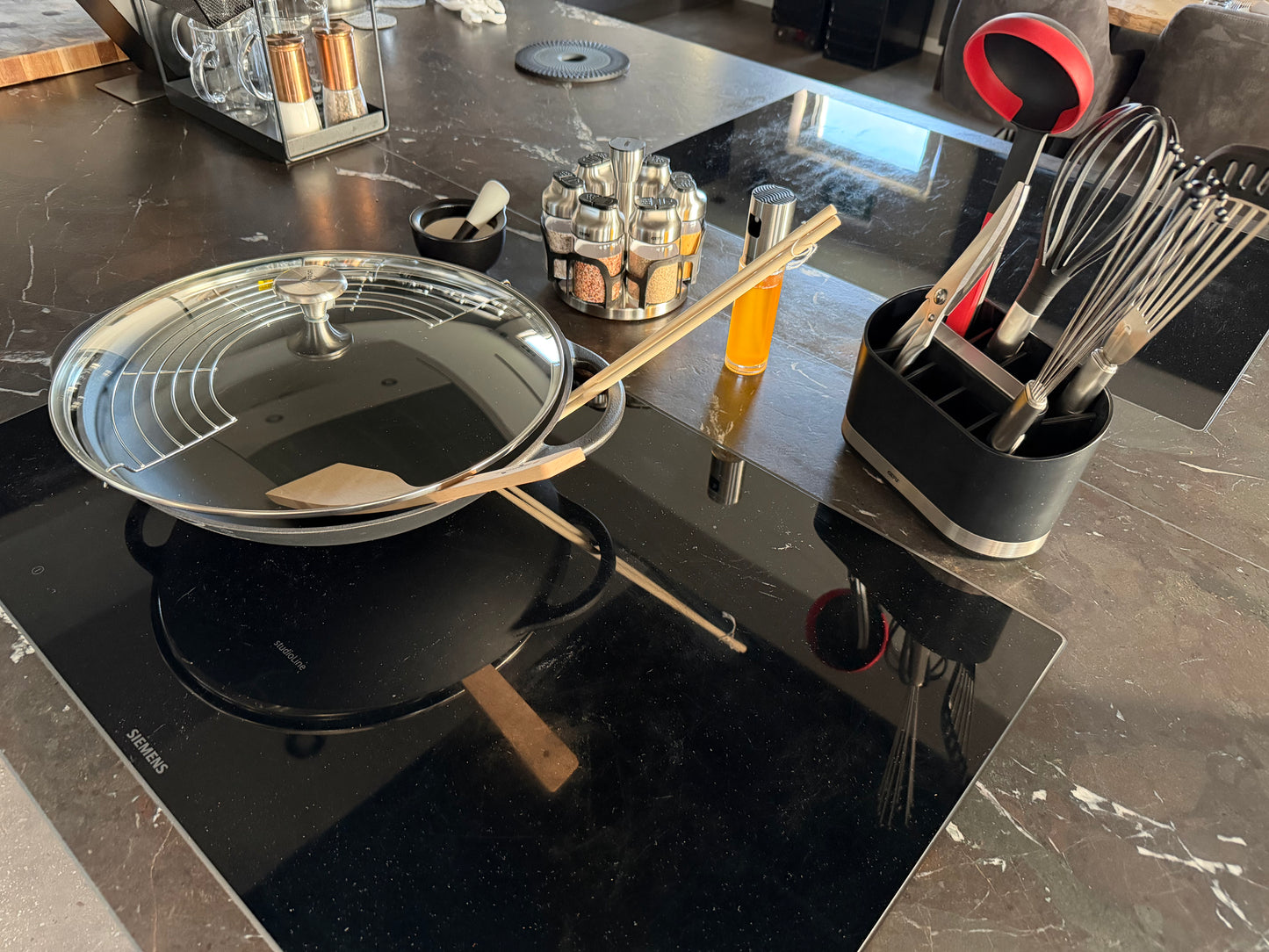 Küchenprofi-Wok-Set-Serie Provence, Ø 36 cm, mit Deckel