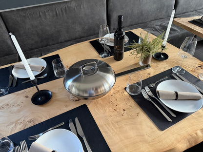 Fissler Edelstahlpfanne, Serie OPC mit Hochraumdeckel