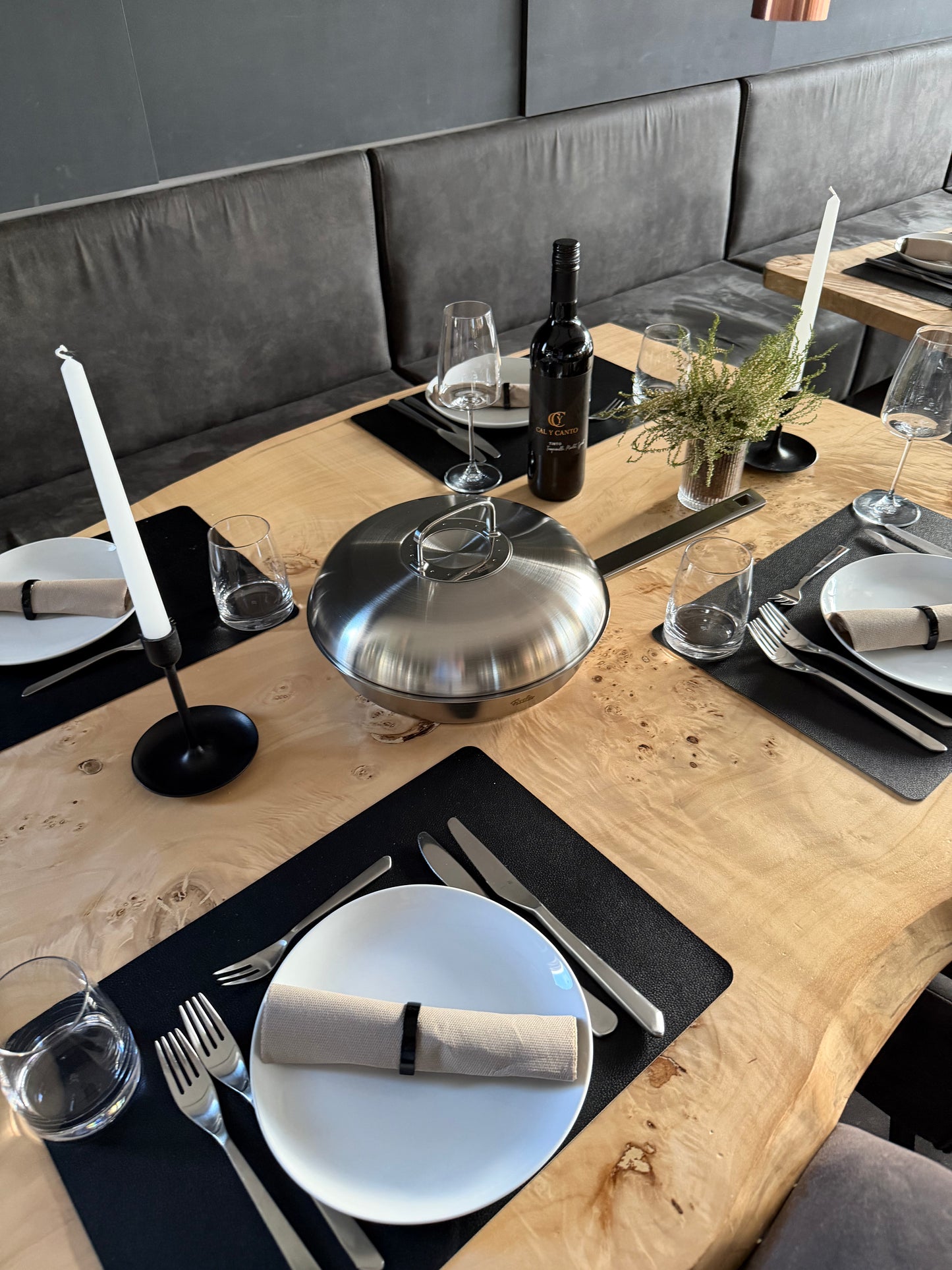 Fissler Edelstahlpfanne, Serie OPC mit Hochraumdeckel