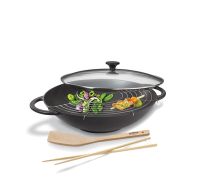 Küchenprofi-Wok-Set-Serie Provence, Ø 36 cm, mit Deckel