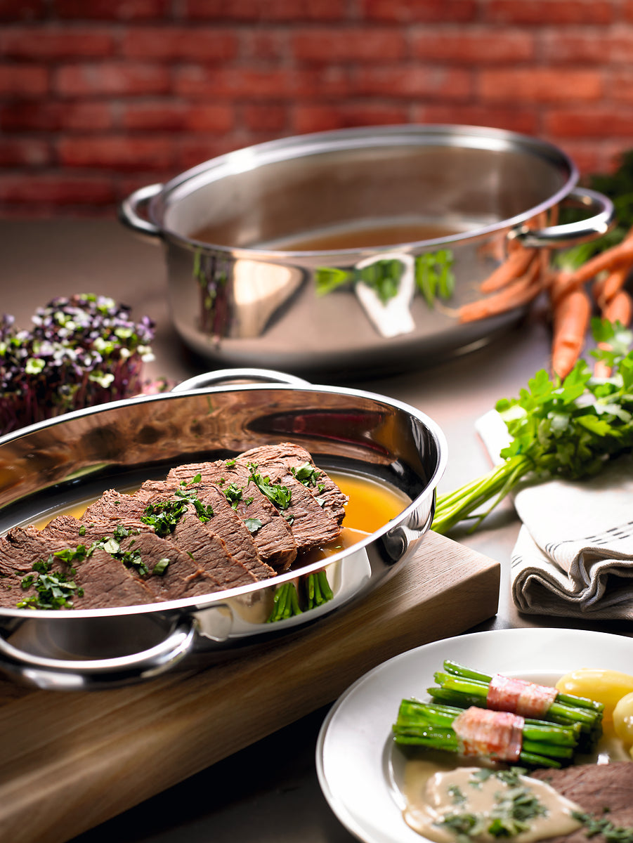 Unterschiedliche Servier- und Brat-Funktionen des Schulte-Ufer Multi-Bräter