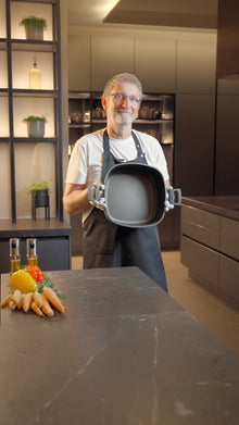 Woll – Viereckiger Bräter Induktion, 28x28 cm, Nowo Titanium, Antihaft, Spülmaschinenfest